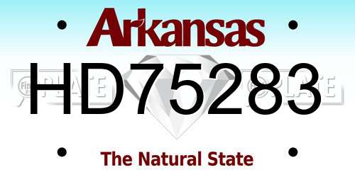 HD75283 Arkansas License Plate