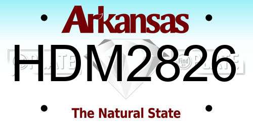 HDM2826 Arkansas License Plate