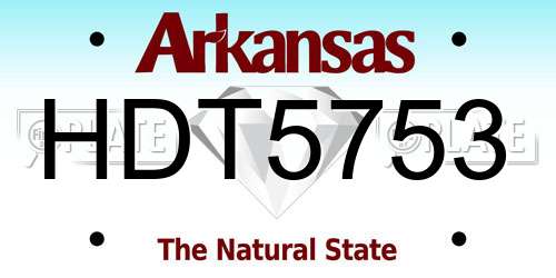 HDT5753 Arkansas License Plate