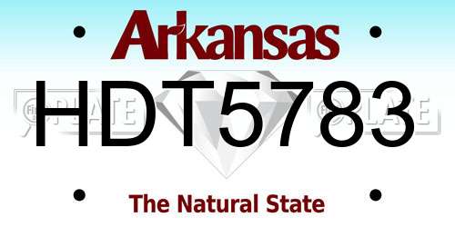 HDT5783 Arkansas License Plate