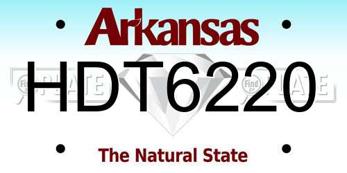 HDT6220 Arkansas License Plate
