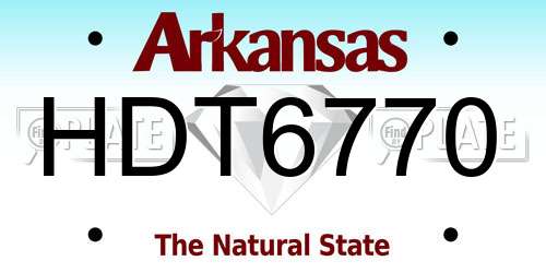 HDT6770 Arkansas License Plate