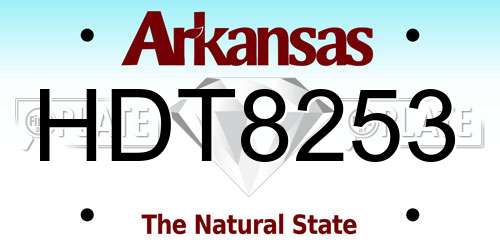 HDT8253 Arkansas License Plate