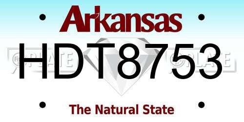 HDT8753 Arkansas License Plate