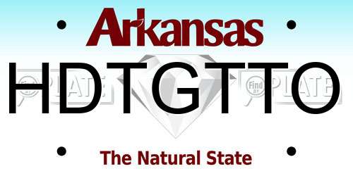 HDTGTTO Arkansas License Plate