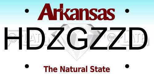 HDZGZZD Arkansas License Plate