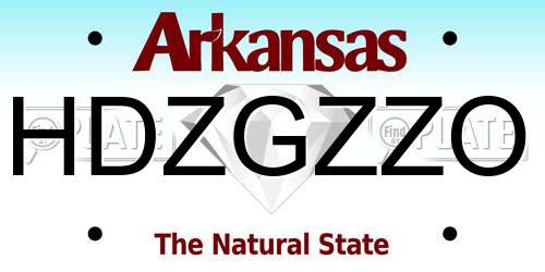 HDZGZZO Arkansas License Plate