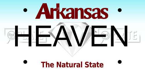 HEAVEN Arkansas License Plate