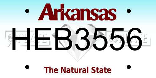 HEB3556 Arkansas License Plate