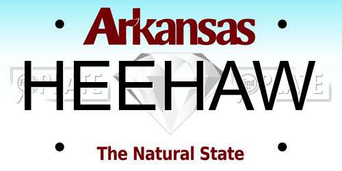HEEHAW Arkansas License Plate
