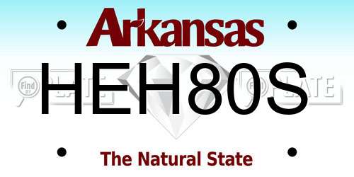 HEH80S Arkansas License Plate