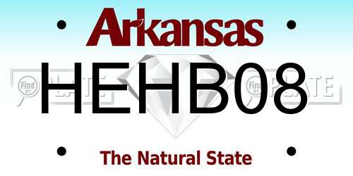 HEHB08 Arkansas License Plate