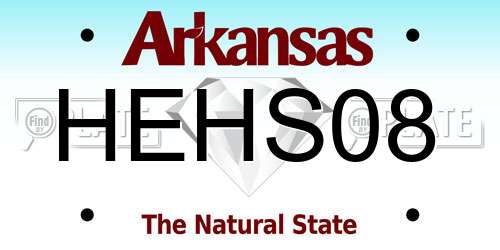 HEHS08 Arkansas License Plate