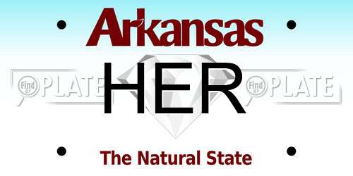 HER Arkansas License Plate