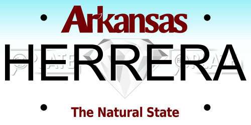 HERRERA Arkansas License Plate