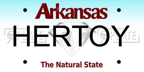 HERTOY Arkansas License Plate