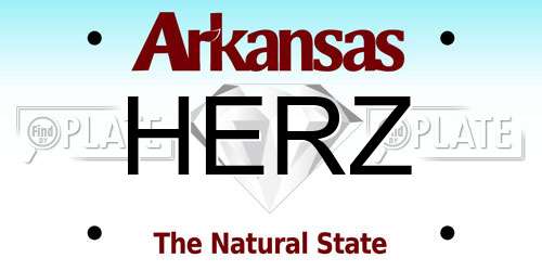 HERZ Arkansas License Plate