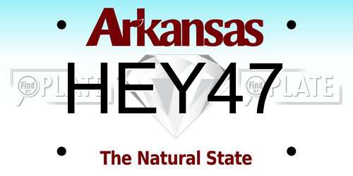 HEY47 Arkansas License Plate