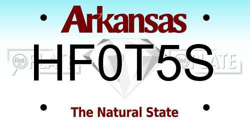 HF0T5S Arkansas License Plate