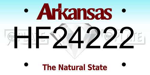HF24222 Arkansas License Plate