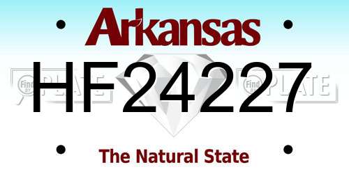 HF24227 Arkansas License Plate