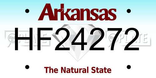 HF24272 Arkansas License Plate