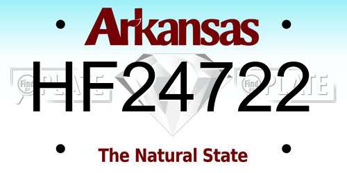 HF24722 Arkansas License Plate