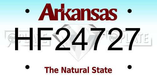 HF24727 Arkansas License Plate