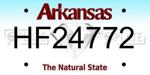 HF24772 Arkansas License Plate