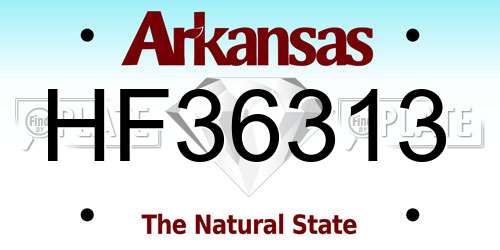 HF36313 Arkansas License Plate
