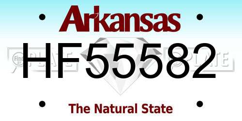 HF55582 Arkansas License Plate