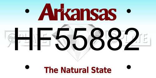 HF55882 Arkansas License Plate