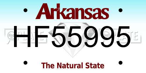 HF55995 Arkansas License Plate