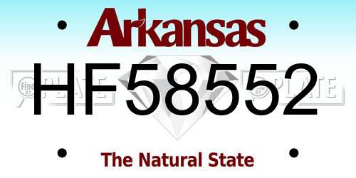 HF58552 Arkansas License Plate