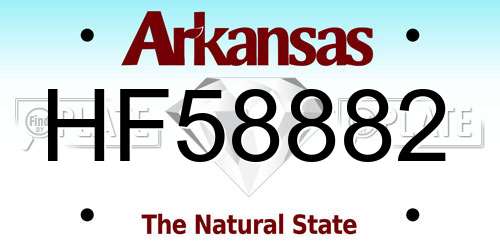 HF58882 Arkansas License Plate