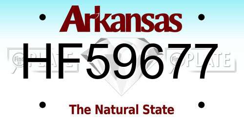 HF59677 Arkansas License Plate