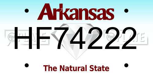 HF74222 Arkansas License Plate