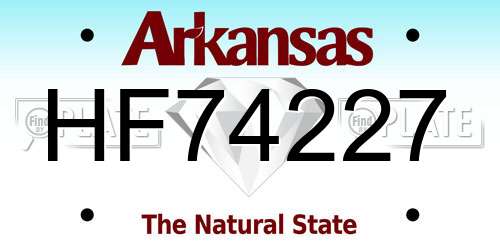 HF74227 Arkansas License Plate
