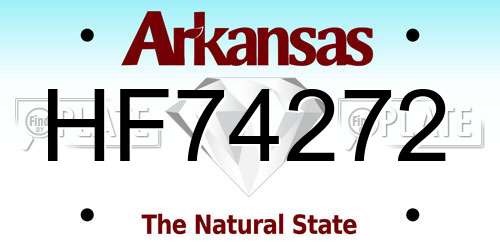 HF74272 Arkansas License Plate