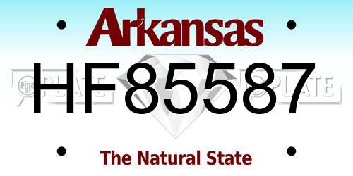 HF85587 Arkansas License Plate