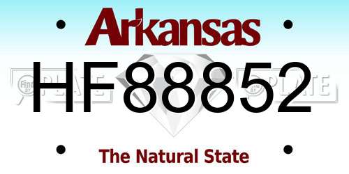 HF88852 Arkansas License Plate