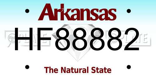 HF88882 Arkansas License Plate