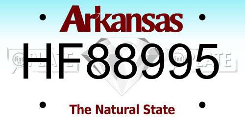 HF88995 Arkansas License Plate