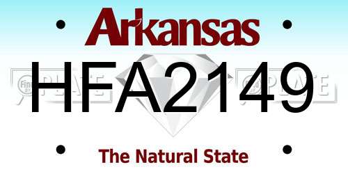 HFA2149 Arkansas License Plate
