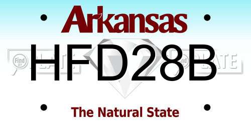 HFD28B Arkansas License Plate