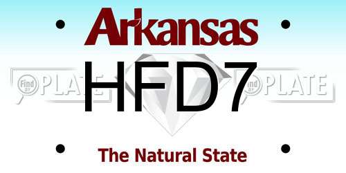 HFD7 Arkansas License Plate