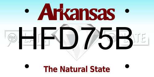 HFD75B Arkansas License Plate