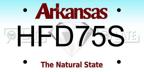 HFD75S Arkansas License Plate