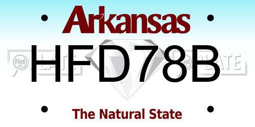 HFD78B Arkansas License Plate