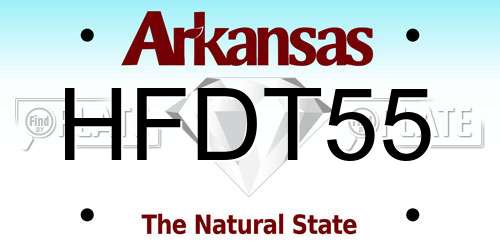 HFDT55 Arkansas License Plate